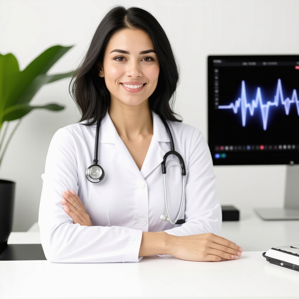 Doctor consulting with patient via telemedicine platform for weight loss treatment.
