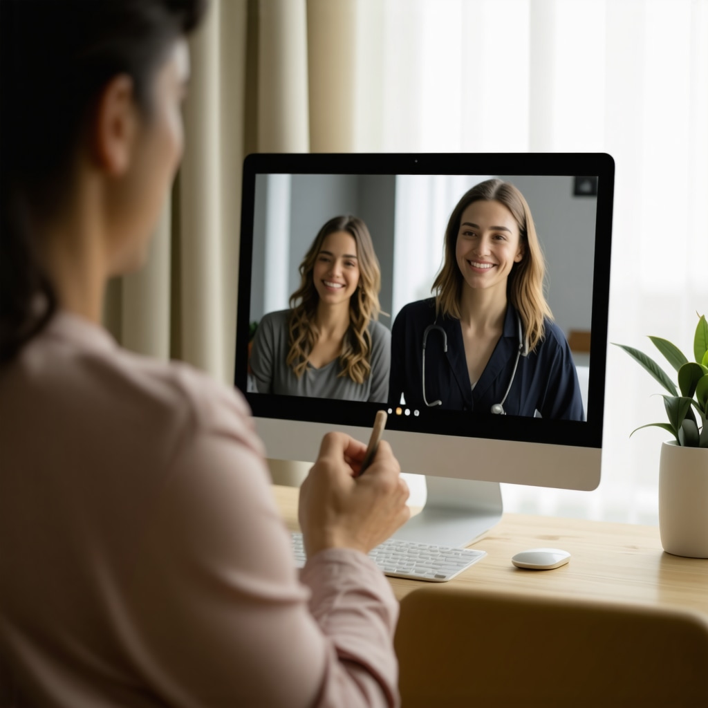 Healthcare professional conducting a virtual weight management consultation