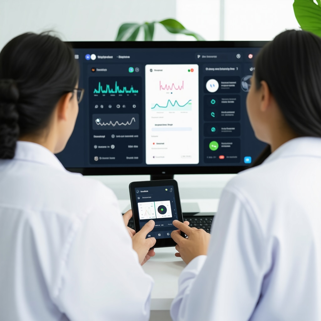 Doctor reviewing remote health data on a digital platform for weight loss medication safety