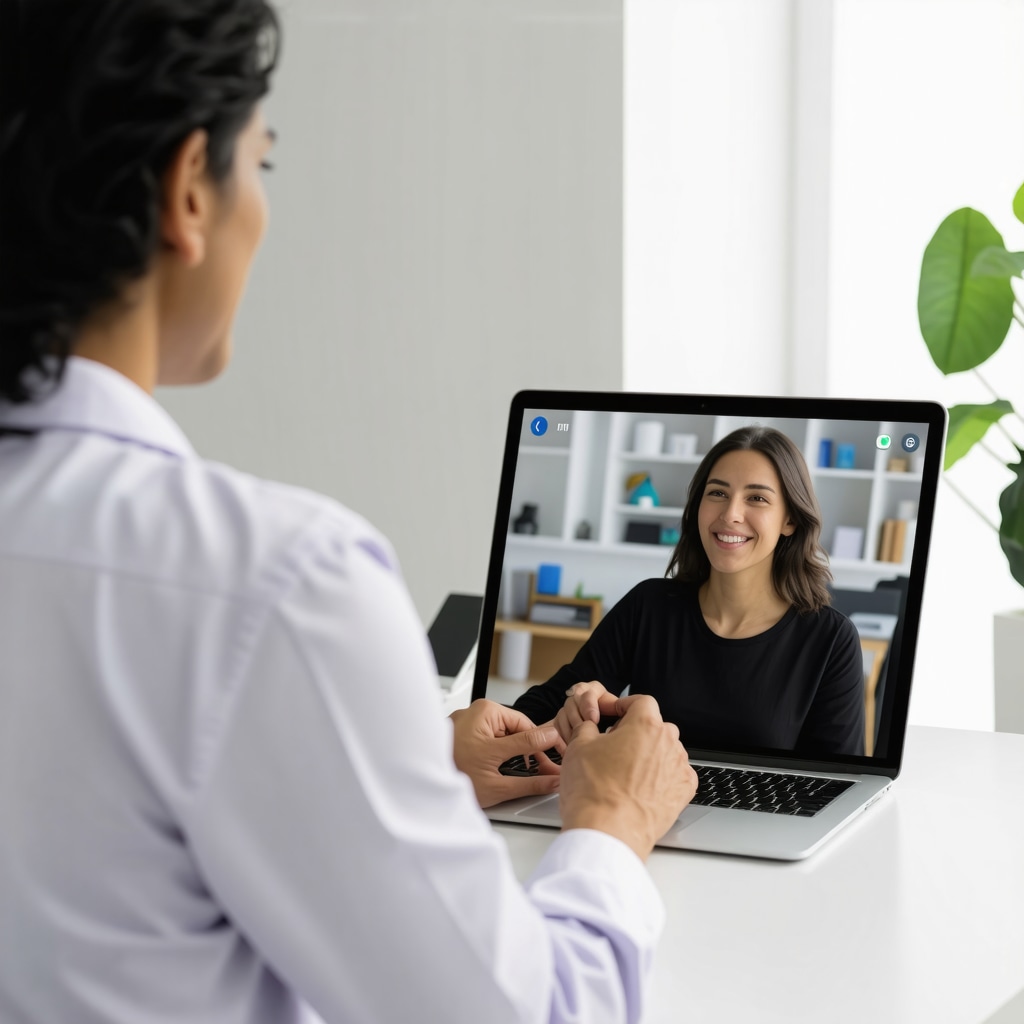 Doctor and patient discussing weight loss plan over telemedicine