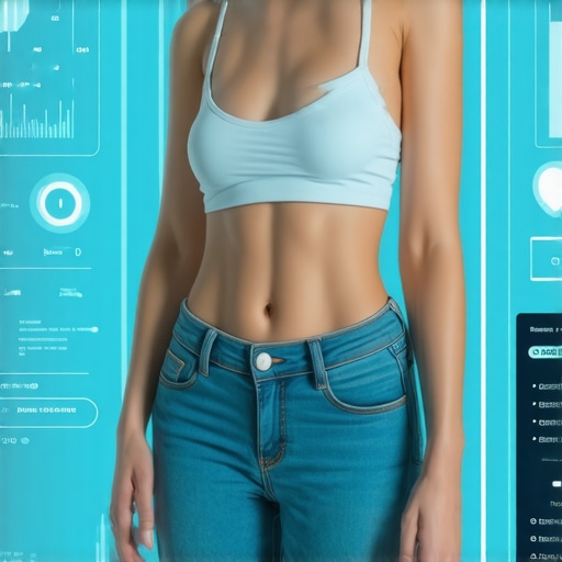 A high-tech digital interface displaying AI analytics for tailored weight loss therapies.