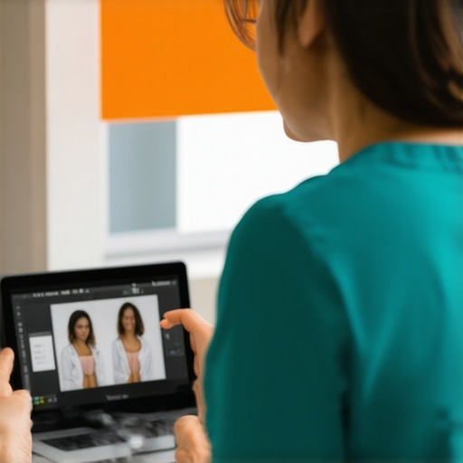 Telemedicine consultation for weight loss with doctor and patient.
