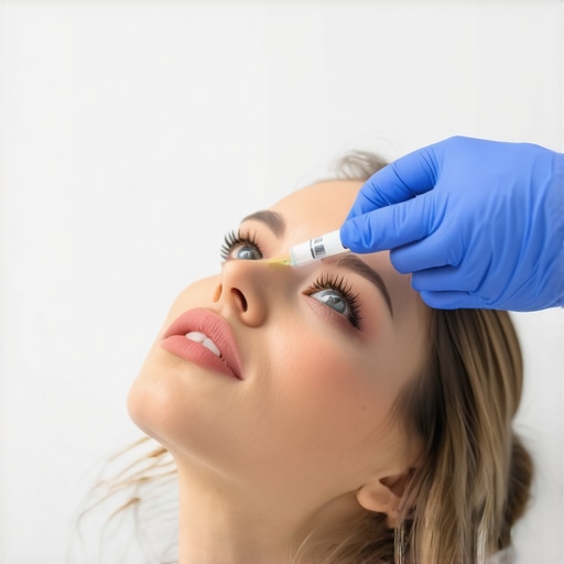 Healthcare professional giving injection to patient in modern medical setting