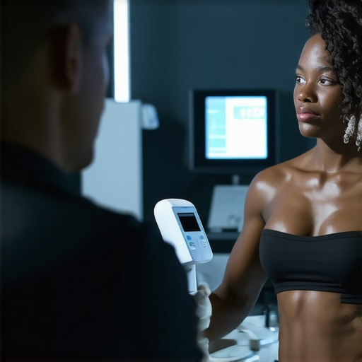 A doctor discussing personalized weight management strategies with advanced technology