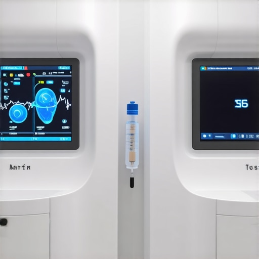 Advanced medical clinic showcasing personalized injectable weight loss therapies and genetic testing equipment