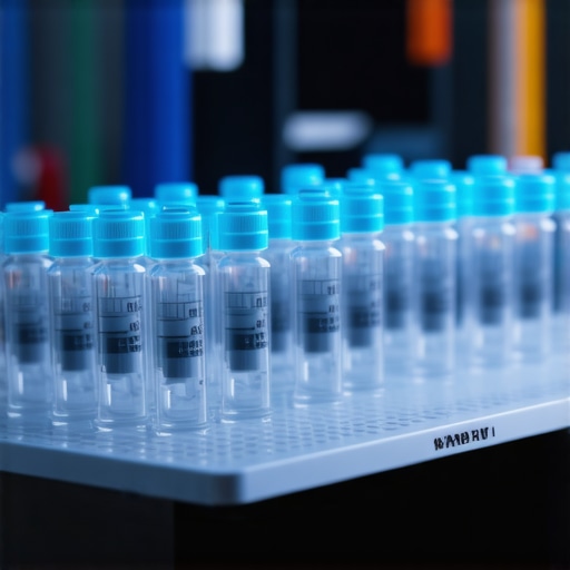 High-tech laboratory with futuristic weight loss medications being developed, representing innovations in obesity treatment.