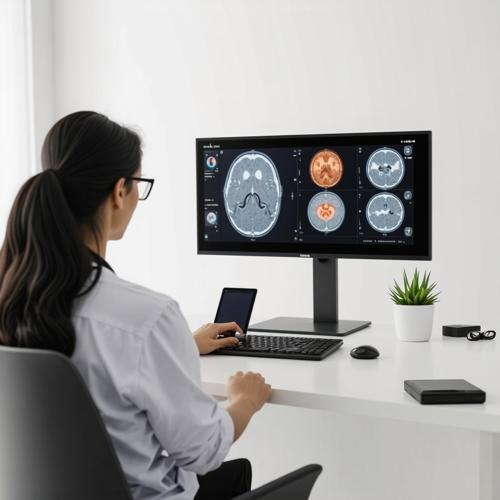 A telemedicine consultation scene with a healthcare provider discussing weight loss medications