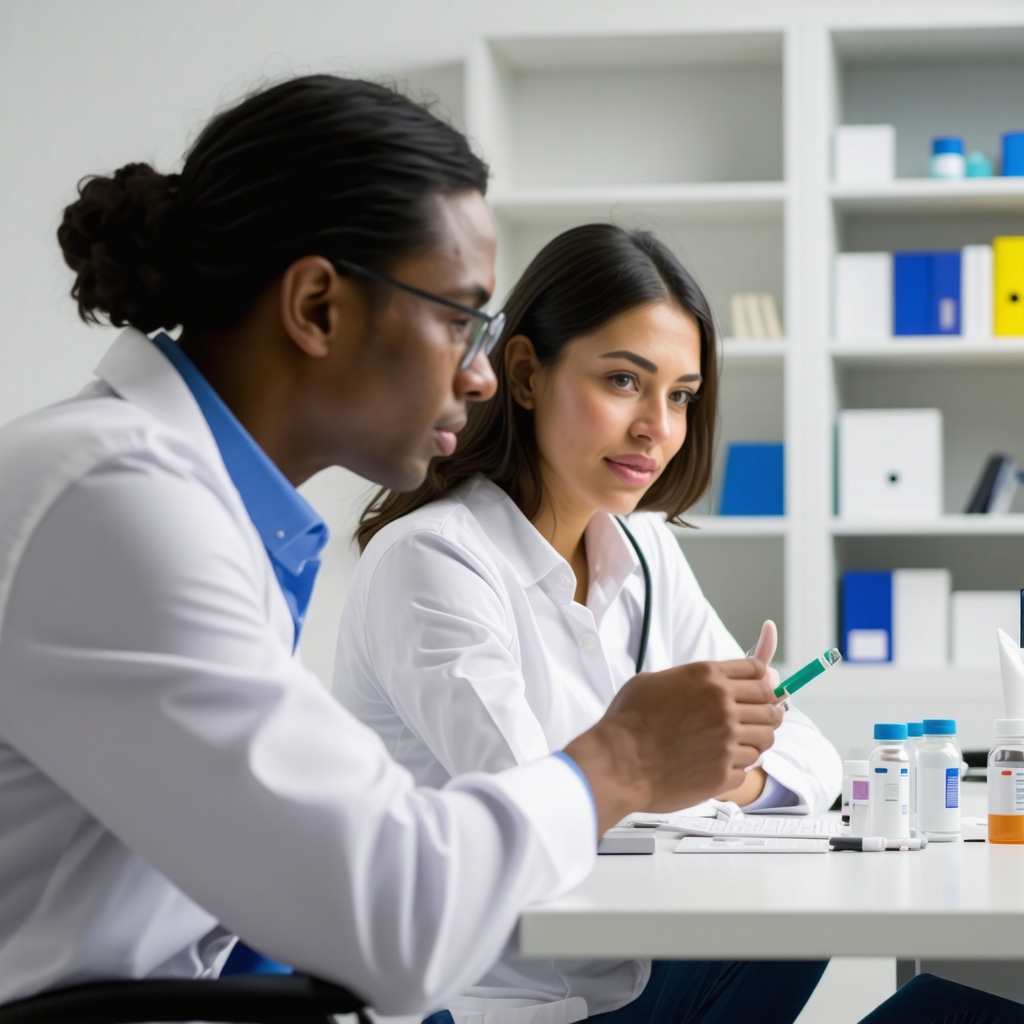 Doctor discussing genetic testing and GLP-1 medication plans with a patient