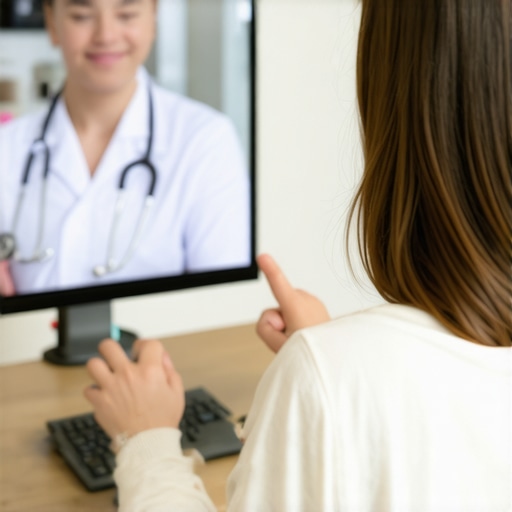 Doctor and patient discussing weight loss plans during a telehealth session.