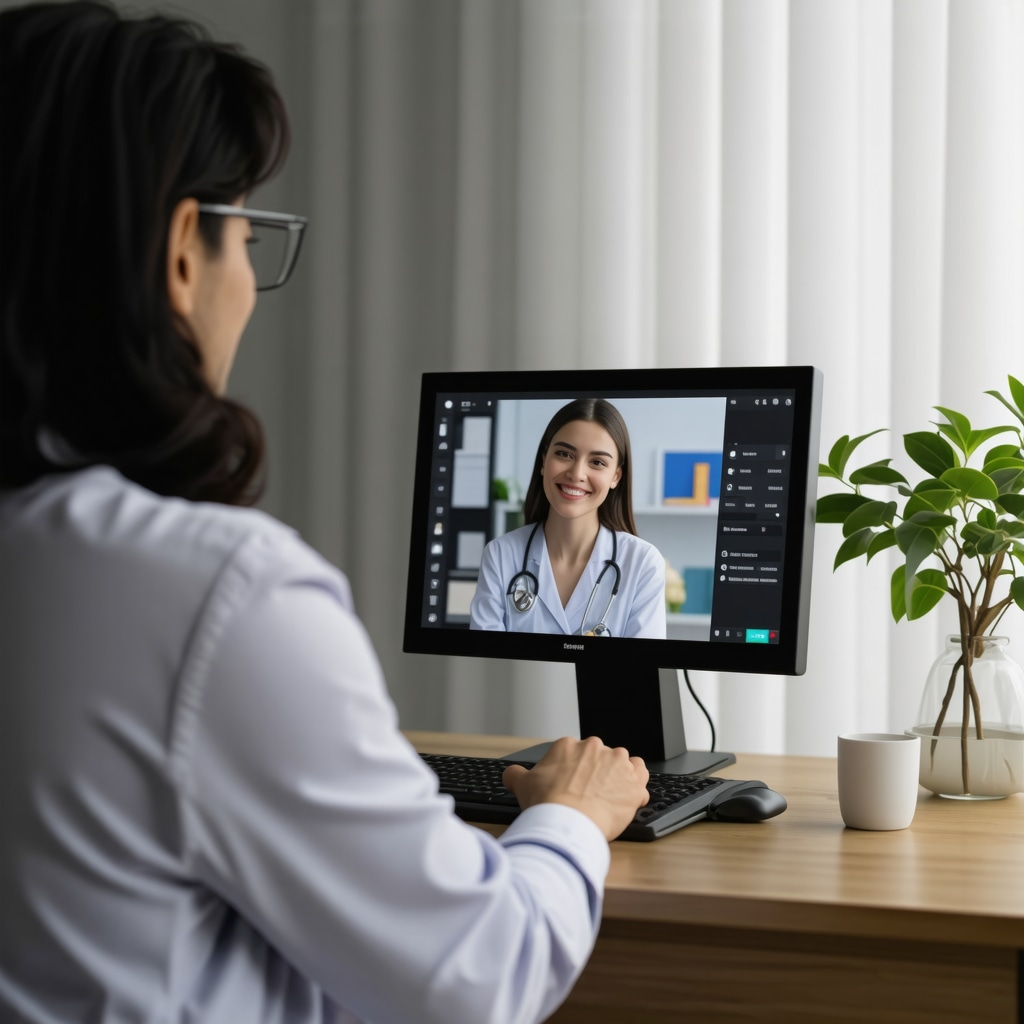 Doctor and patient in telemedicine consultation discussing weight loss qualification
