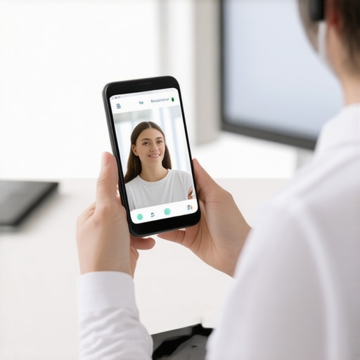 Person wearing fitness tracker and consulting via telemedicine for weight management.