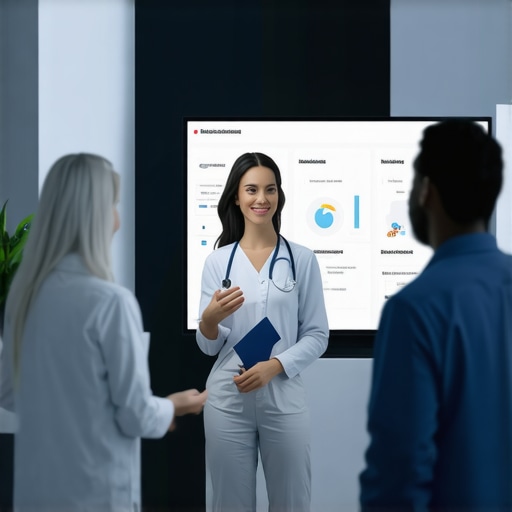 Modern medical clinic with digital health tools for personalized obesity treatment.