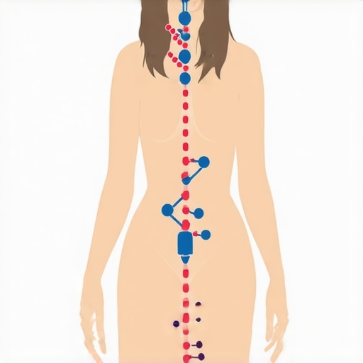 Diagram showing hormonal pathways involved in injectable fat loss strategies with a focus on multi-hormonal approaches.