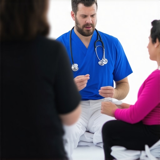 Doctor consulting with patient about weight management strategies.