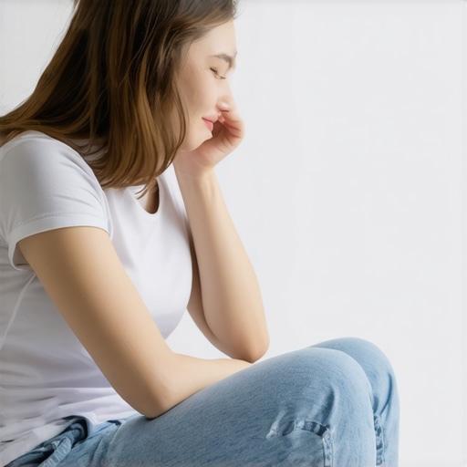 Reflective Personal Weight Loss Journey Person contemplating long-term weight management with medical and emotional support