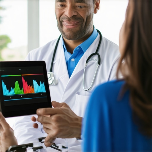 Doctor consulting with patient remotely through telehealth platform