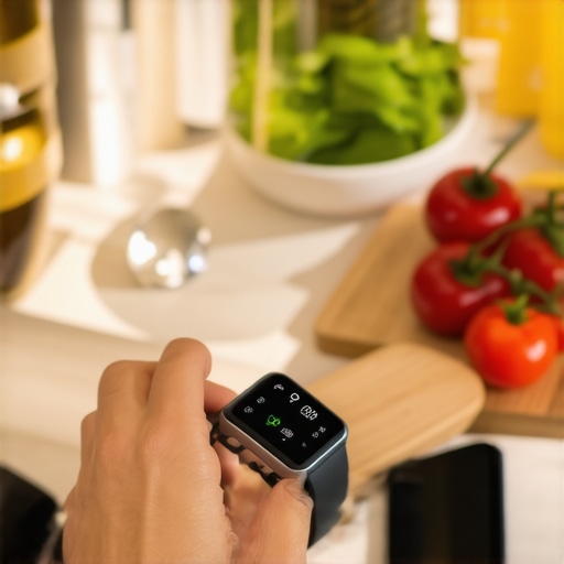 Person tracking diet and activity using smartphone and wearable device for weight loss