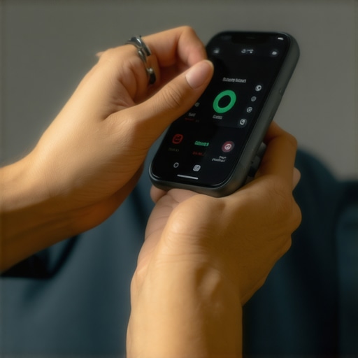 Person measuring their progress with fitness gadgets.