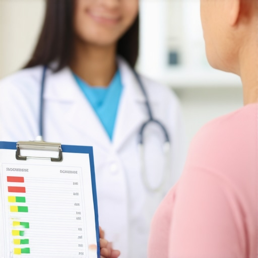 Physician consulting with patient about prescription weight loss drugs.