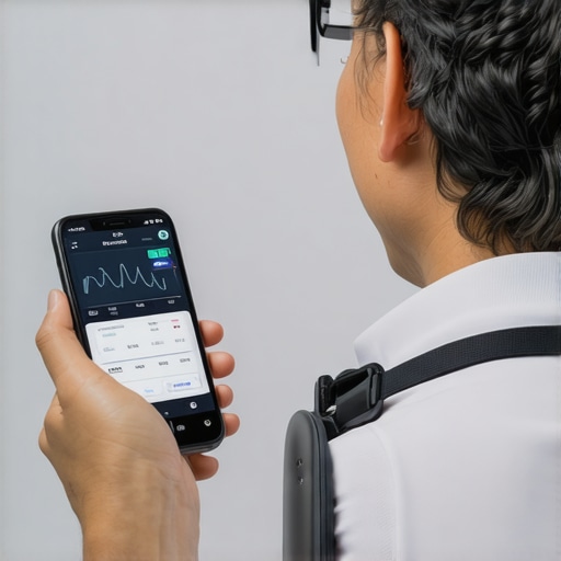 Individual monitoring blood sugar on smartphone using wearable device for weight management.