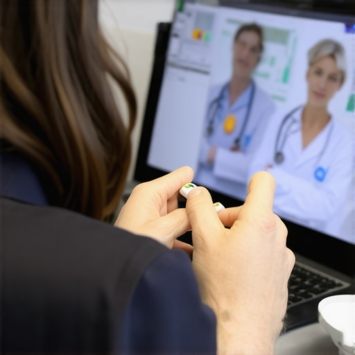 Doctor consulting with patient remotely about weight loss medication adjustments