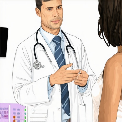 Healthcare provider discussing FDA-approved weight loss drugs with a patient in a clinic.