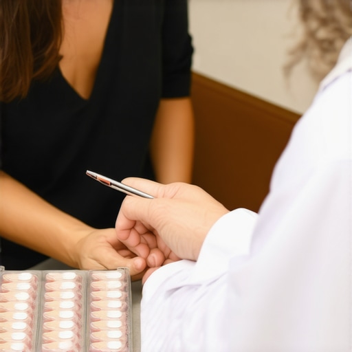 Doctor explaining weight loss meds Doctor discussing prescription weight loss options with patient