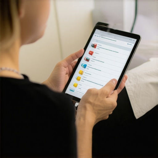 Doctor discussing prescription weight loss drugs with a patient using a tablet.