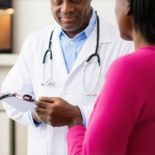 Personalized weight loss consultation Doctor advising a patient about FDA-approved weight loss treatments