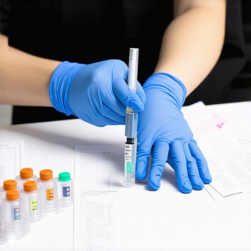 Healthcare provider demonstrating injection technique for prescription weight loss medication