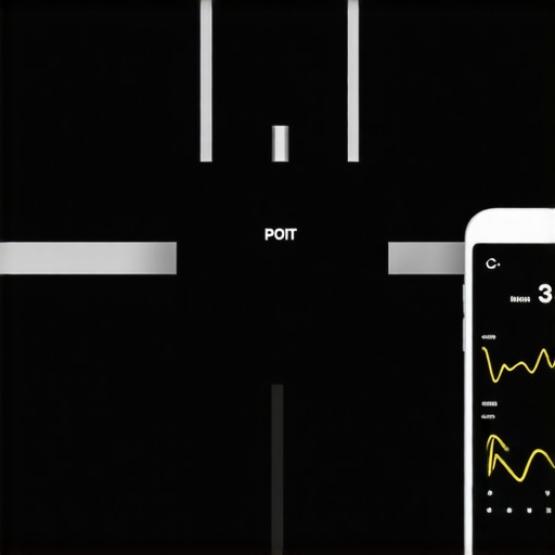 Close-up of a digital smart scale connected to a smartphone, illustrating personalized health tracking tools for weight loss.