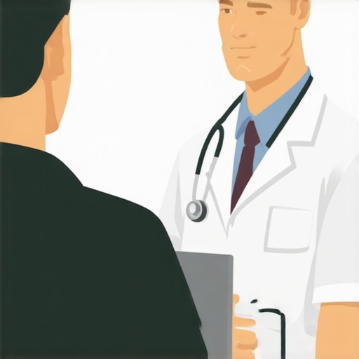 Person having a virtual medical consultation on a laptop, focusing on weight management