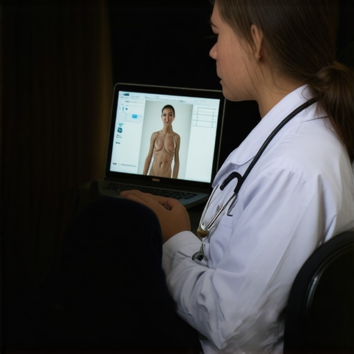 Doctor and patient discussing weight management options through a telehealth session