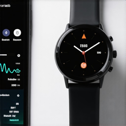 Using Technology to Maintain Weight Loss Success Fitness tracker and smartphone showing health data for weight management