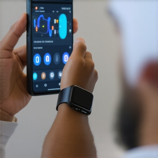 Using Technology to Support Weight Loss Maintenance A person tracking their health progress with a smartphone and smartwatch.