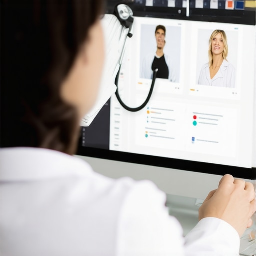 Doctor and patient having a virtual consultation about weight loss medication via laptop.