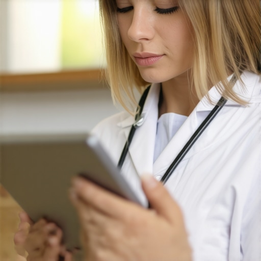 Healthcare professional discussing prescription weight loss drugs during a telemedicine session.