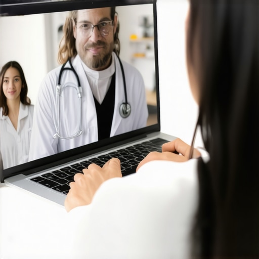 Person speaking with a doctor via video call about prescription weight loss medications.