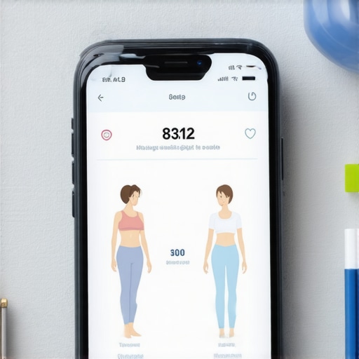 Smartphone screen showing weight tracking app connected to healthcare provider