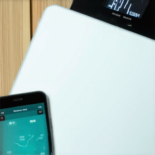 A smartphone syncing with a smart scale during a weight management routine