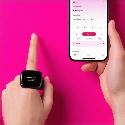 A person tracking their weight and activity using a fitness tracker and smartphone