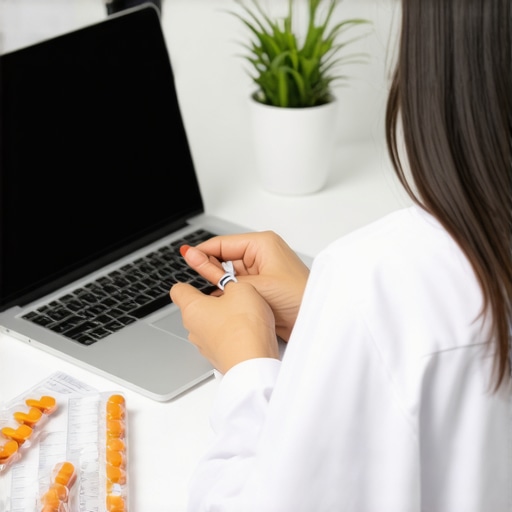 Doctor and patient discussing weight loss options via telemedicine on a laptop